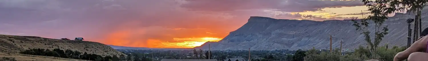 View of Mt. Garfield in Palisade, CO